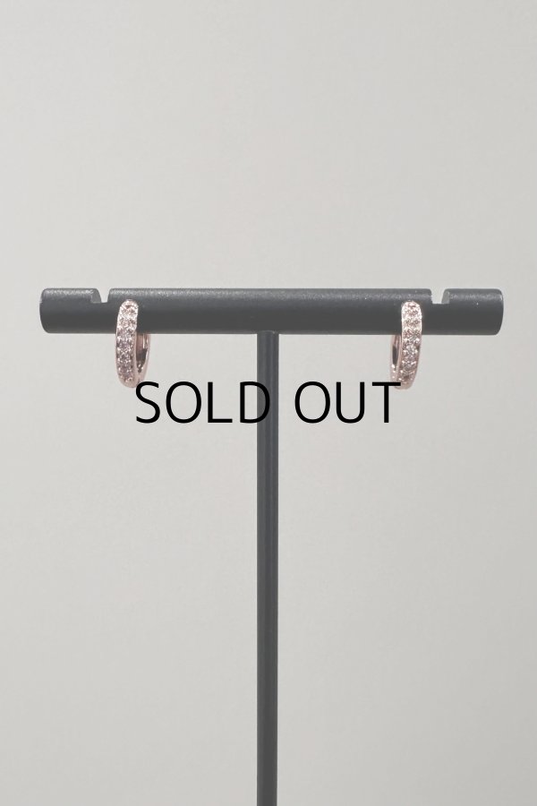 画像11: ステンレス 2.2mm幅 7ジルコニアフープピアス  (11)