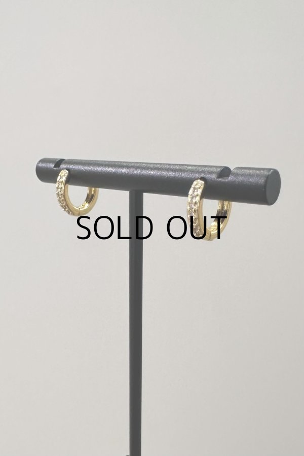 画像8: ステンレス 2.2mm幅 7ジルコニアフープピアス  (8)