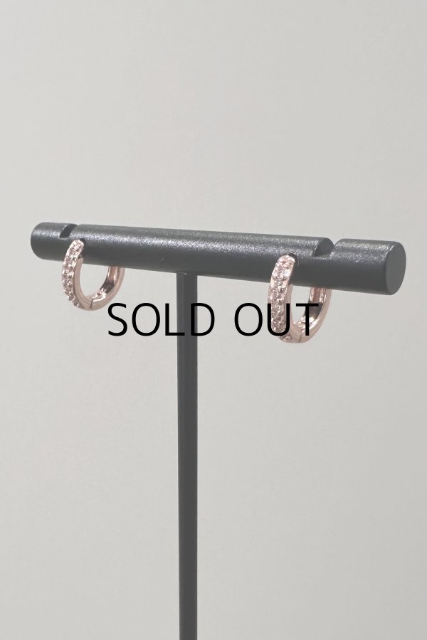 画像10: ステンレス 2.2mm幅 7ジルコニアフープピアス  (10)