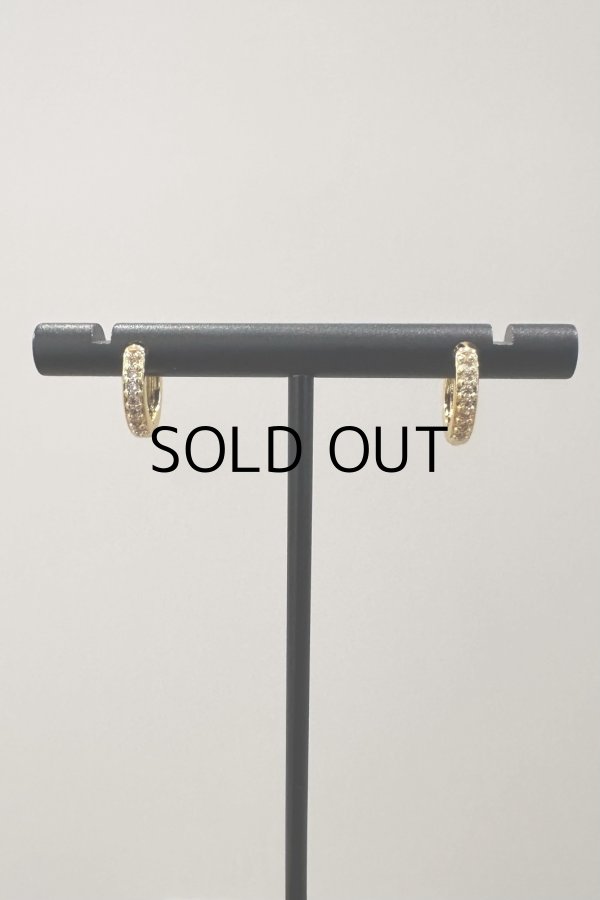 画像9: ステンレス 2.2mm幅 7ジルコニアフープピアス  (9)