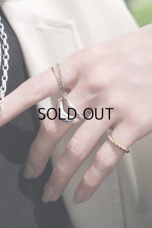 画像9: SILVER925 8mm幅 プランプイレギュラーカーブラインリング/シルバー (9)