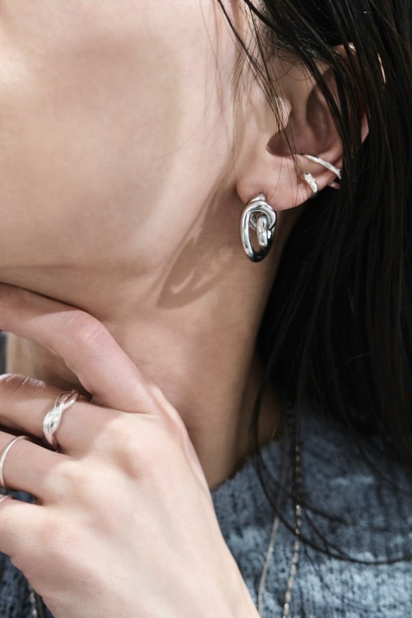 画像6: ▶︎ ステンレス リングリングC型フープピアス (6)