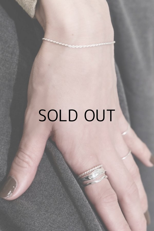 画像4: SILVER925 1.5mm幅 カットロープチェーンブレスレット (4)