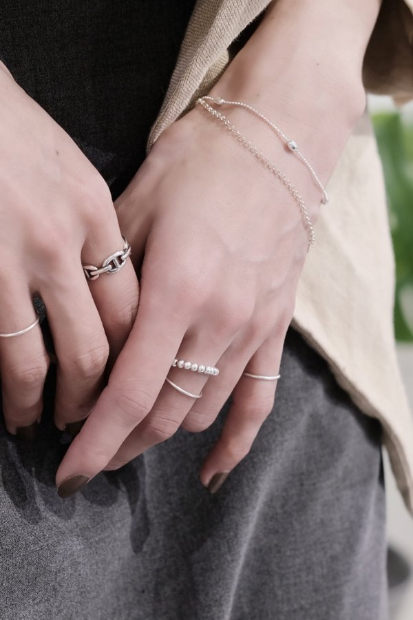 画像4: SILVER925 1.0mm幅 スタッキングリング (4)