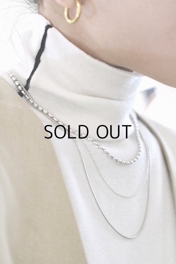 画像12: SILVER925 3.0mm幅 オーバルボールチェーンネックレス (12)