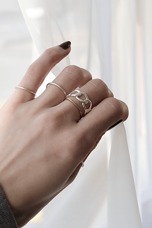 画像5: SILVER925 1.0mm幅 スタッキングリング (5)