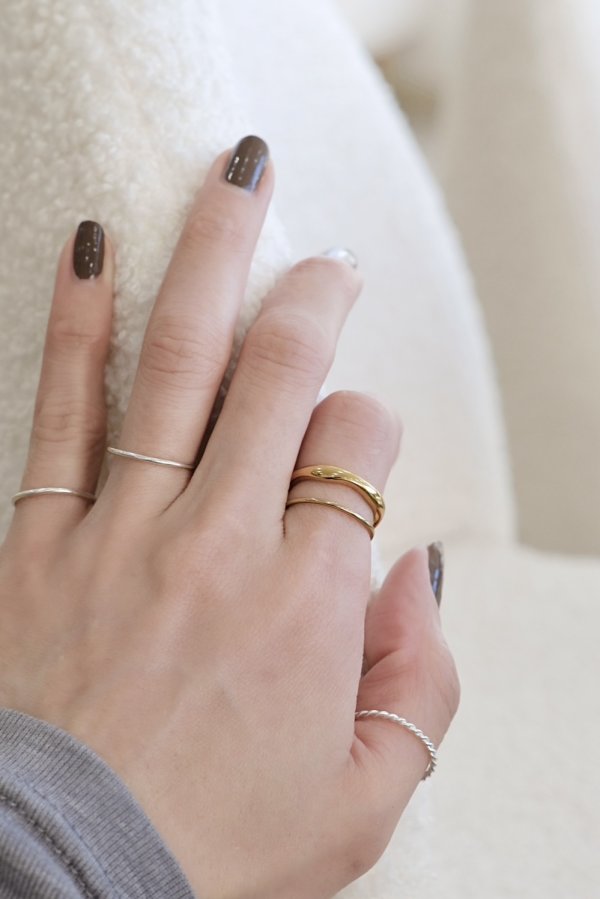 画像10: SILVER925 1.0mm幅 スタッキングリング (10)