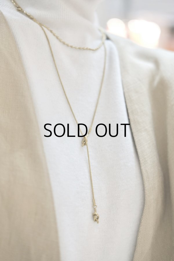 画像13: ステンレス ノットスネークチェーンラリエットネックレス (13)