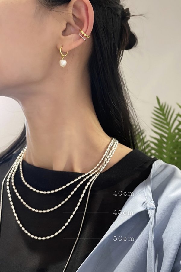 画像9: SILVER925 3.0mm幅 オーバルボールチェーンネックレス (9)