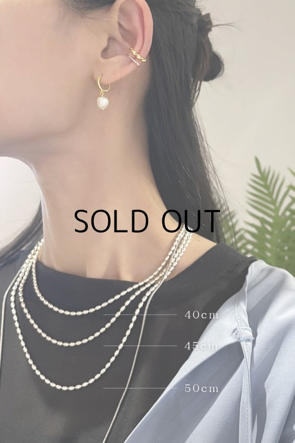 画像9: SILVER925 3.0mm幅 オーバルボールチェーンネックレス (9)