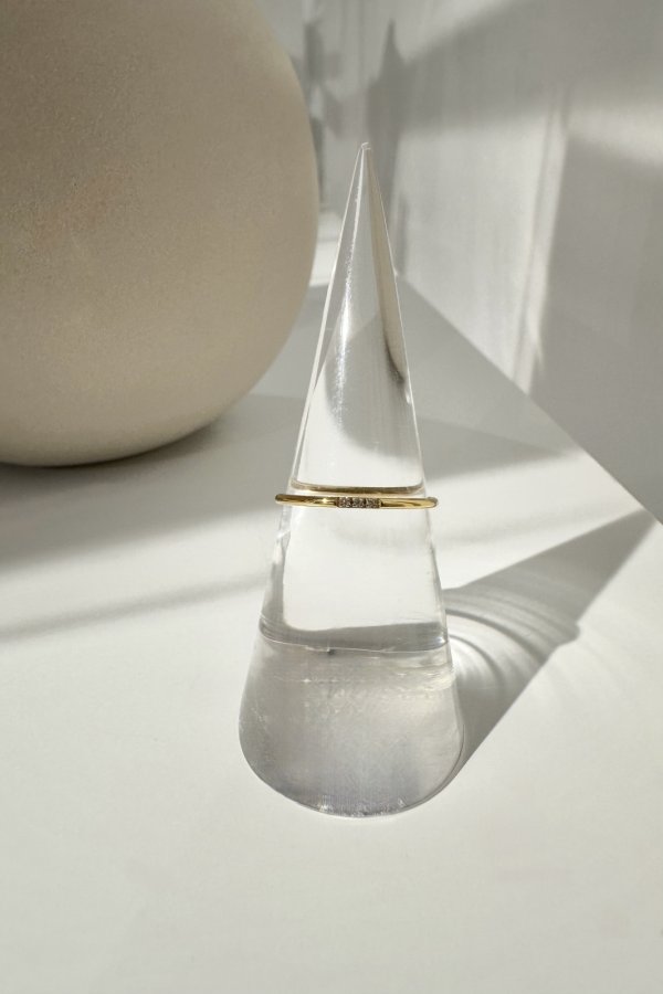 画像1: ステンレス 3ジルコニア スタッキングリング (1)