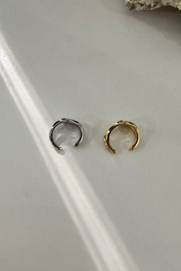 画像6: ▶︎ ステンレス エッジウェーブダブルラインイヤーカフ /シルバー (6)