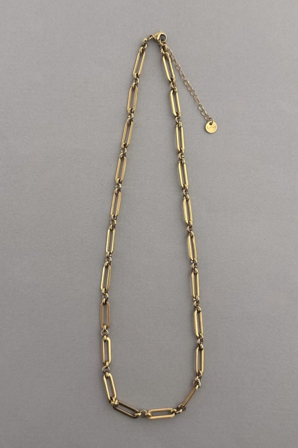 画像7: ステンレス コネクティットアズキチェーンネックレス (7)