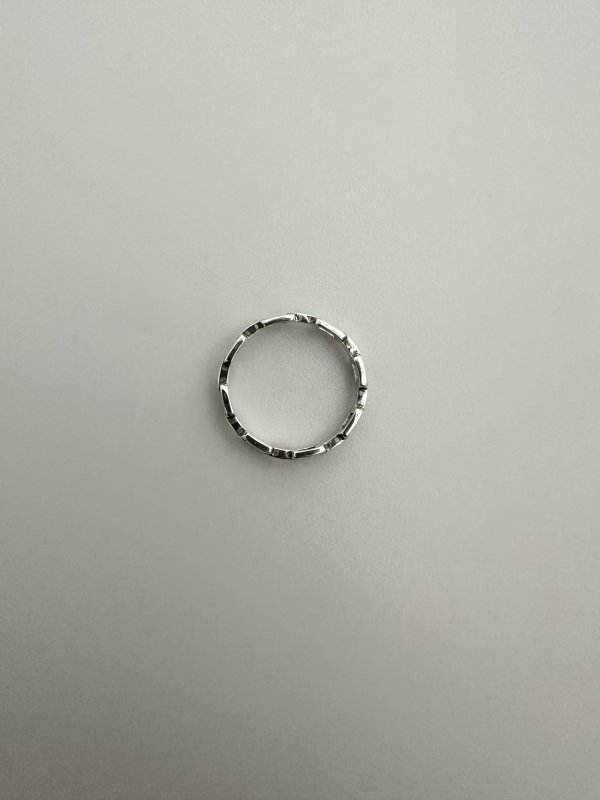 画像3: SILVER925 アズキチェーンサークルリング /シルバー (3)