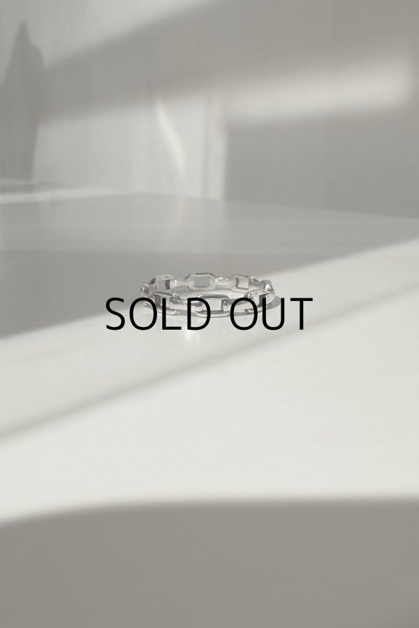 画像2: SILVER925 アズキチェーンサークルリング /シルバー (2)