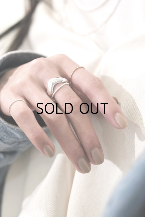 画像3: SILVER925 8mm幅 プランプイレギュラーカーブラインリング/シルバー (3)