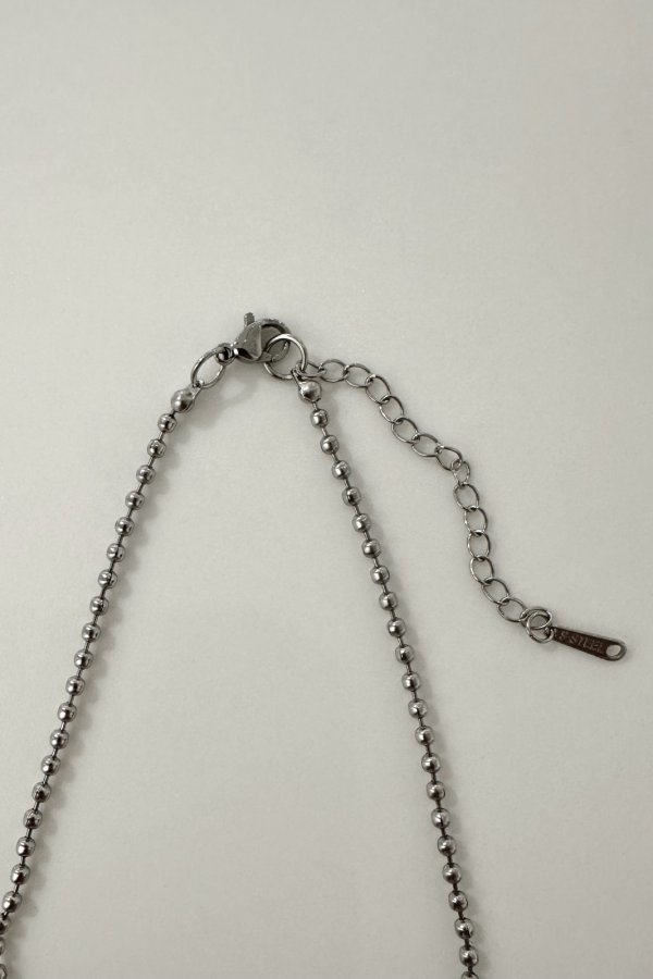 画像7: ▶︎ ステンレス ボールトップ ボールチェーンネックレス/シルバー  (7)