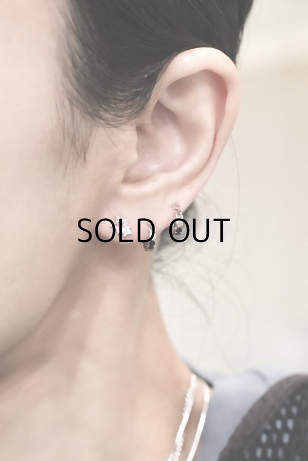 画像5: SILVER925 ペンタゴンフラットラインフープピアス (5)