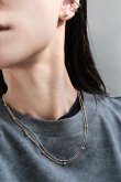 画像1: ステンレス ステーションボールスネークチェーンネックレス/ゴールド  (1)