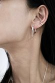画像1: SILVER925 ダブルスティックJフックスタッドピアス /シルバー (1)