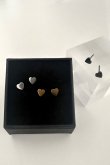 画像3: ステンレス フラットハートスタッドピアス (3)