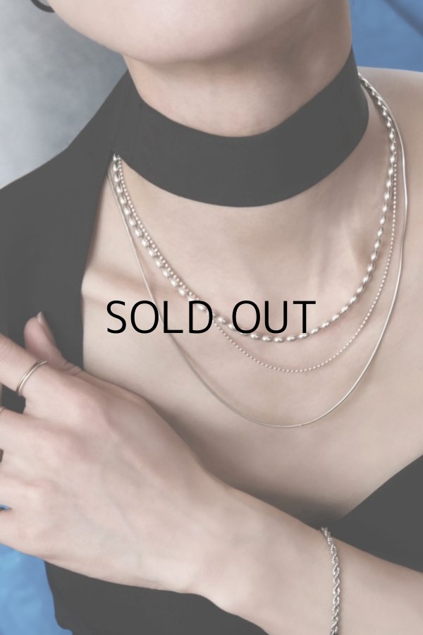 画像3: SILVER925 3.0mm幅 オーバルボールチェーンネックレス (3)