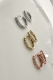 画像2: ステンレス 2.2mm幅 7ジルコニアフープピアス 14mm径 (2)