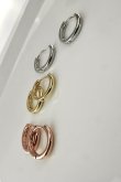 画像3: ステンレス 2.2mm幅 7ジルコニアフープピアス 14mm径 (3)