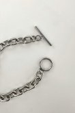画像2: ステンレス 2カットアズキチェーンブレスレット 18.5cm /シルバー (2)