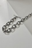 画像3: ステンレス 2カットアズキチェーンブレスレット 18.5cm /シルバー (3)