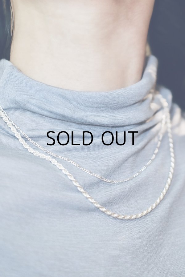 画像2: SILVER925 2.7mm幅 カットロープチェーンネックレス 45cm/シルバー (2)