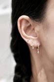 画像3: ステンレス 5mm幅トップ 10ジルコニアフープピアス 12mm径   (3)