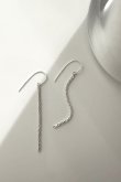画像1: SILVER925 1.8mm幅 カットロープチェーンフックピアス /シルバー  (1)