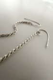 画像2: SILVER925 1.8mm幅 カットロープチェーンフックピアス /シルバー  (2)