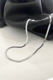 画像1: ステンレス 3mm幅 ヘリンボーンチェーンネックレス 55cm /シルバー  (1)