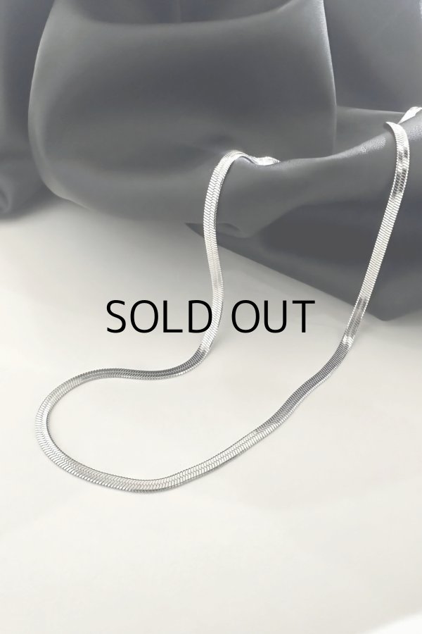 画像5: ステンレス 3mm幅 ヘリンボーンチェーンネックレス 55cm (5)