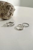画像1: SILVER925 サークル&燻ツイストコネクトリング /シルバー  (1)
