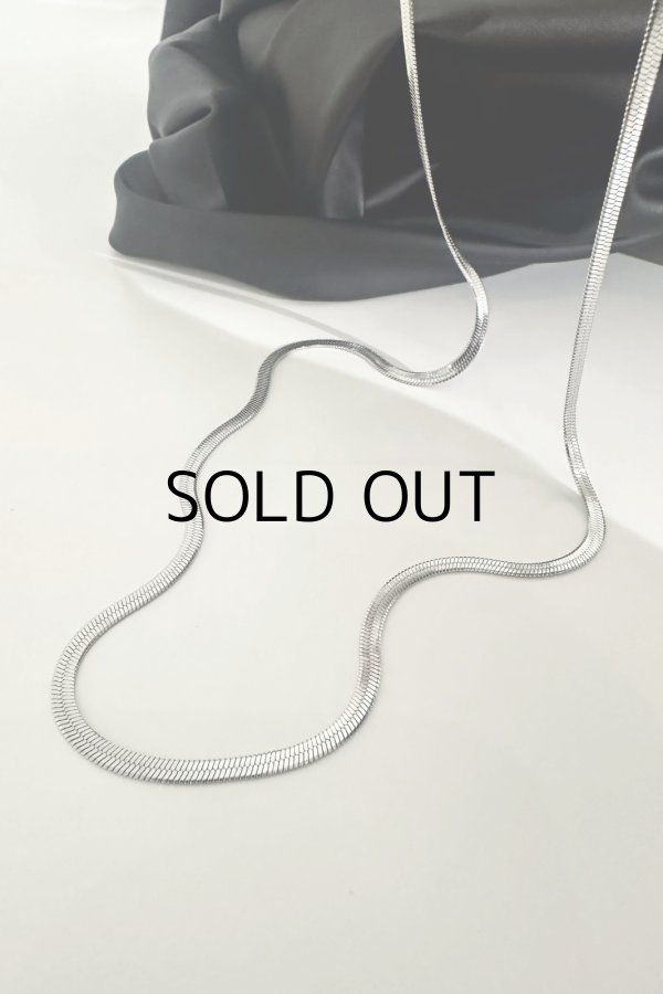 画像4: ステンレス 3mm幅 ヘリンボーンチェーンネックレス 55cm (4)