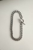 画像3: ステンレス 7mm幅 2カットキヘイチェーンマンテルブレスレット 20cm/シルバー (3)