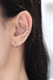 画像1: SILVER925 ボールポイントフープピアス 10mm径/シルバー  (1)