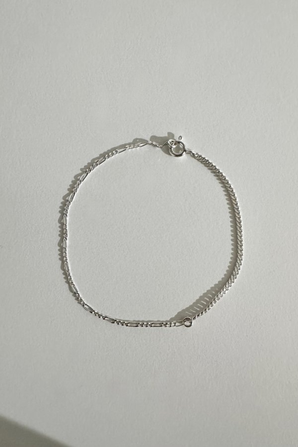 画像1: SILVER925 キヘイスウィッチフィガロチェーンブレスレット 17cm/シルバー (1)