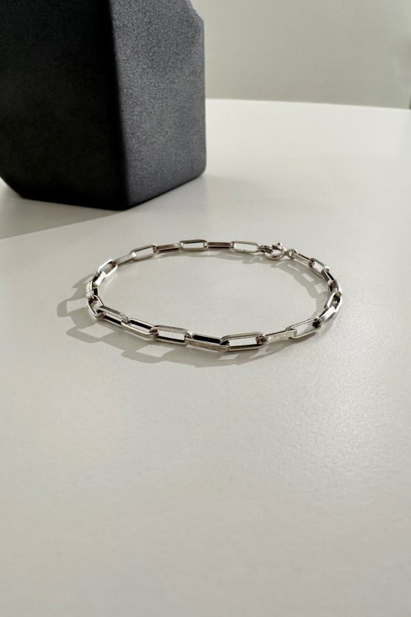 画像1: SILVER925 オキシダイズドコピチェーンブレスレット 17cm /シルバー (1)