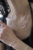 画像1: SILVER925 Wキヘイチェーンレイヤードネックレス 43cm /シルバー  (1)
