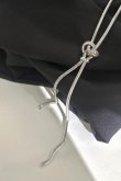 画像2: SILVER925 Yタイプノットフリンジスネークネックレス /シルバー  (2)
