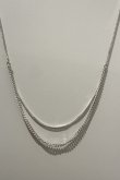 画像2: SILVER925 Wキヘイチェーンレイヤードネックレス 43cm /シルバー  (2)