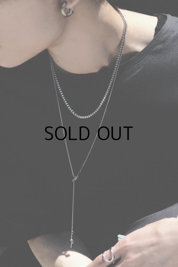 画像3: ステンレス ノットスネークチェーンラリエットネックレス (3)