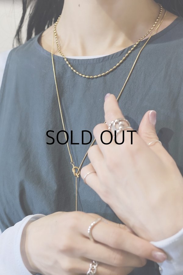 画像11: ステンレス ノットスネークチェーンラリエットネックレス (11)