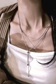 画像1: ステンレス スライドスネークチェーンラリエットネックレス (1)