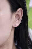 画像4: SILVER925 4mm幅 1ジルコニアスタースタッドピアス/シルバー  (4)