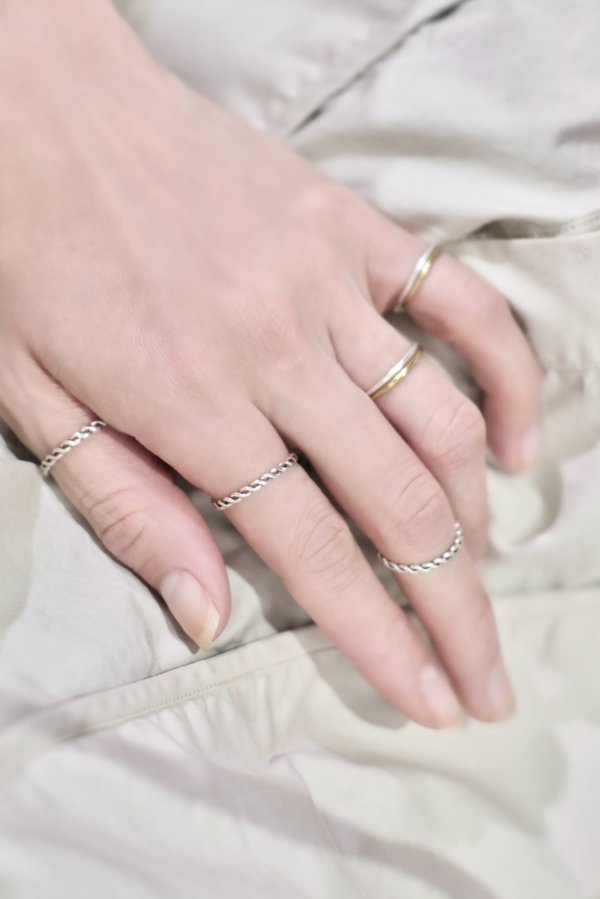 画像11: SILVER925 1.0mm幅 スタッキングリング (11)